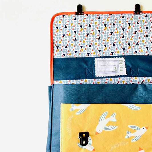 Cartable CP/primaire renforcé et léger Bleu et Jaune Oiseaux