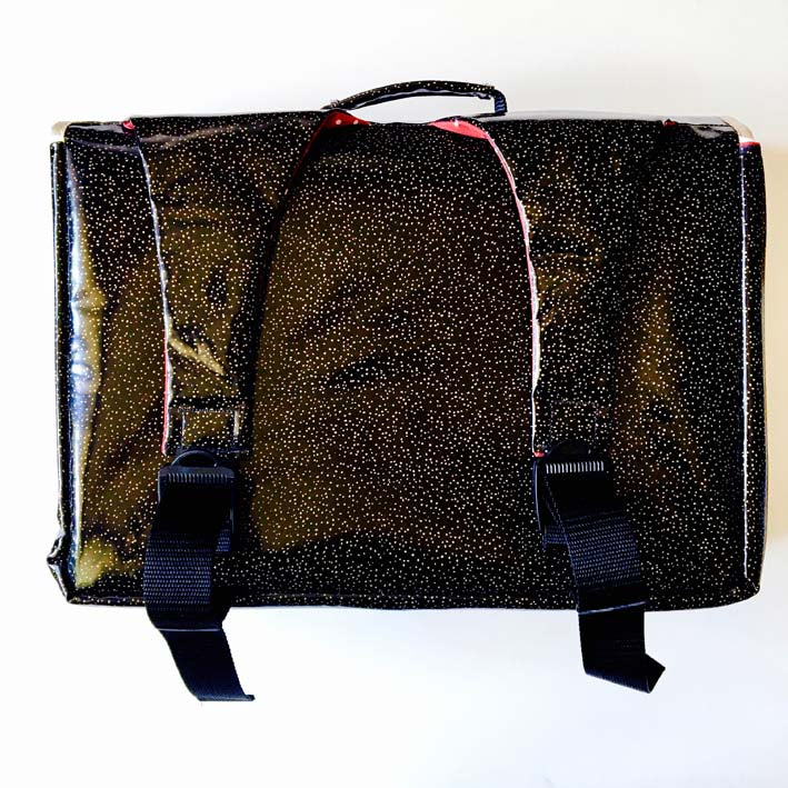 Cartable CP/primaire renforcé et léger Noir pailleté doré Jungle