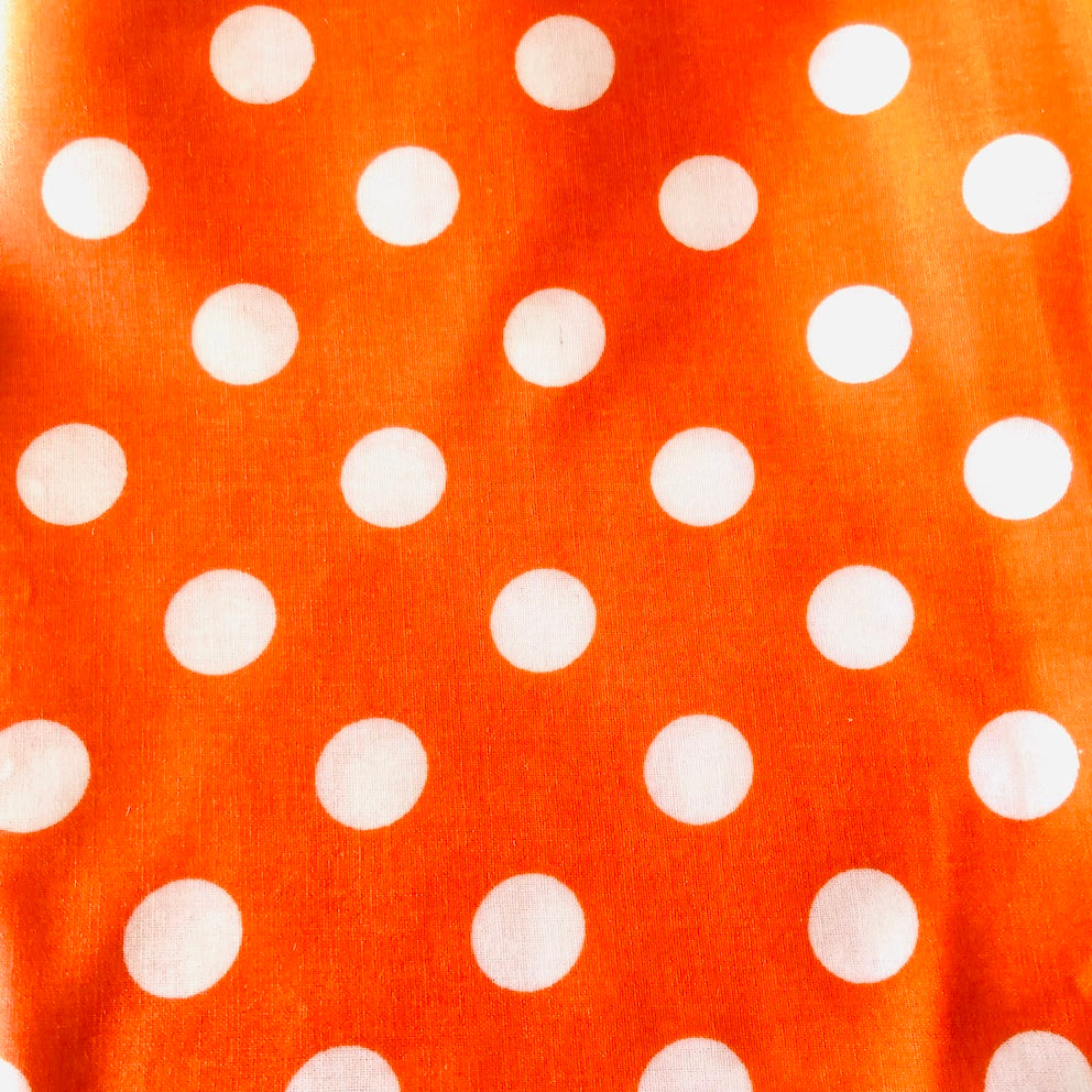 15-Enduit orange pois blanc