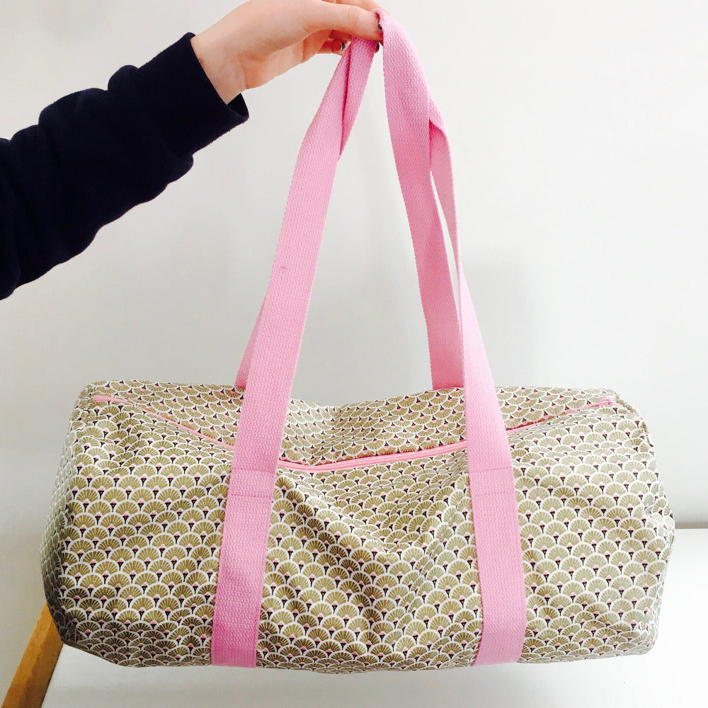 sac polochon rose doré
