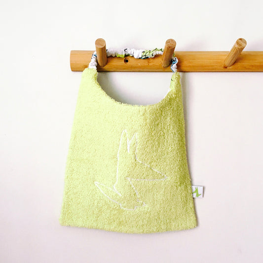 Bavoir en éponge et coton anis voitures