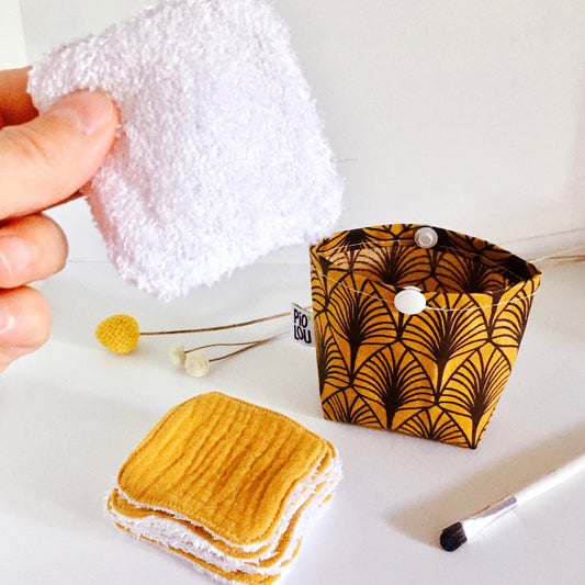 Pochette de 7 lingettes lavables jaunes