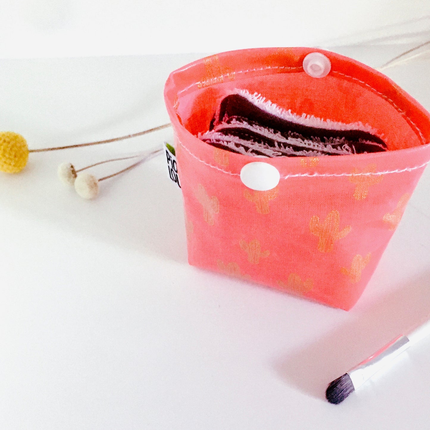 Pochette de 7 lingettes lavables grises