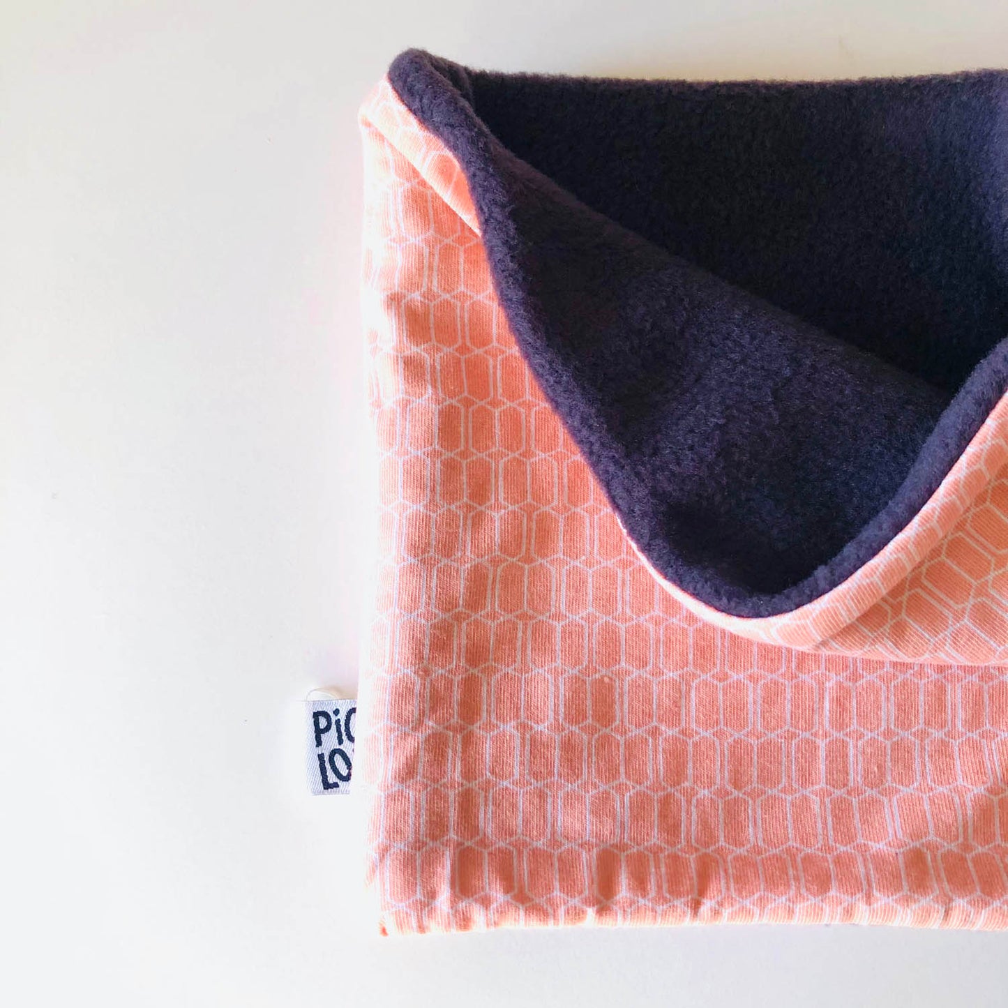 Tour de cou enfant gris rose saumon