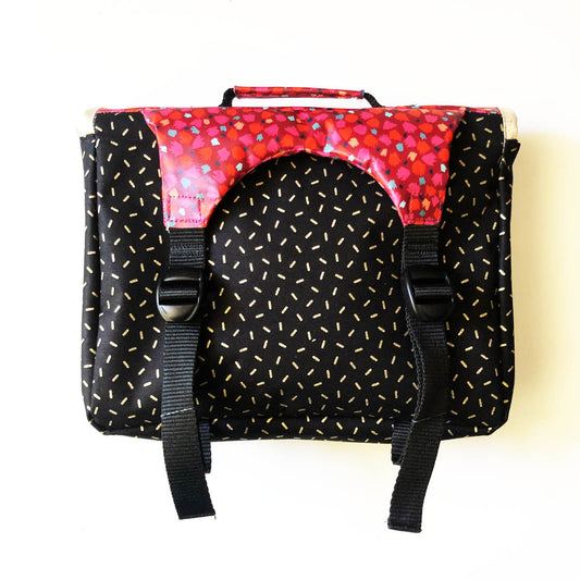 Cartable maternelle noir doré rose