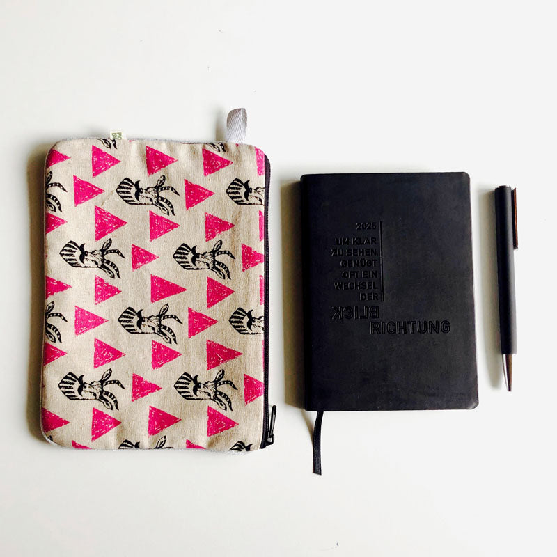 La pochette rose loup argenté / biche