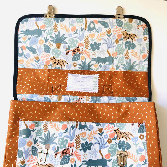 Cartable CP/primaire renforcé et léger Animaux de la savane