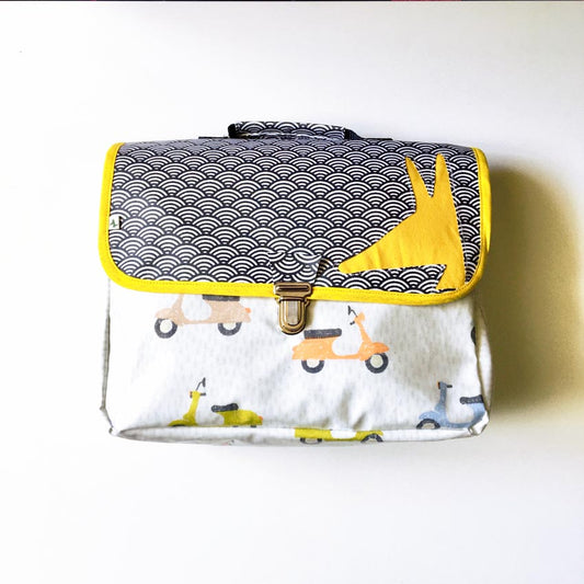 Cartable maternelle léger Noir et Blanc scooters