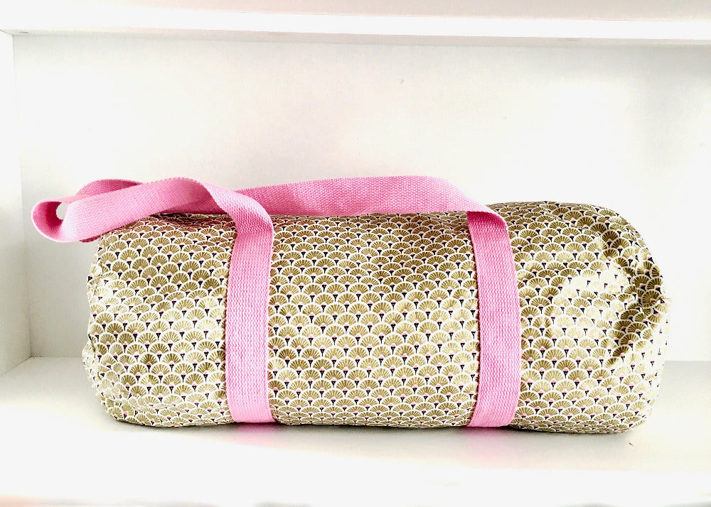 sac polochon rose doré