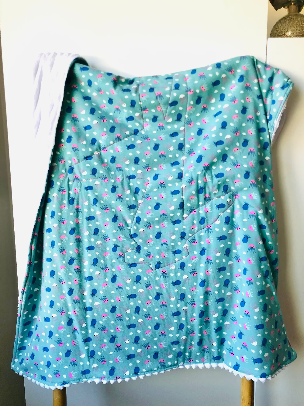 Couverture bleue pieuvres