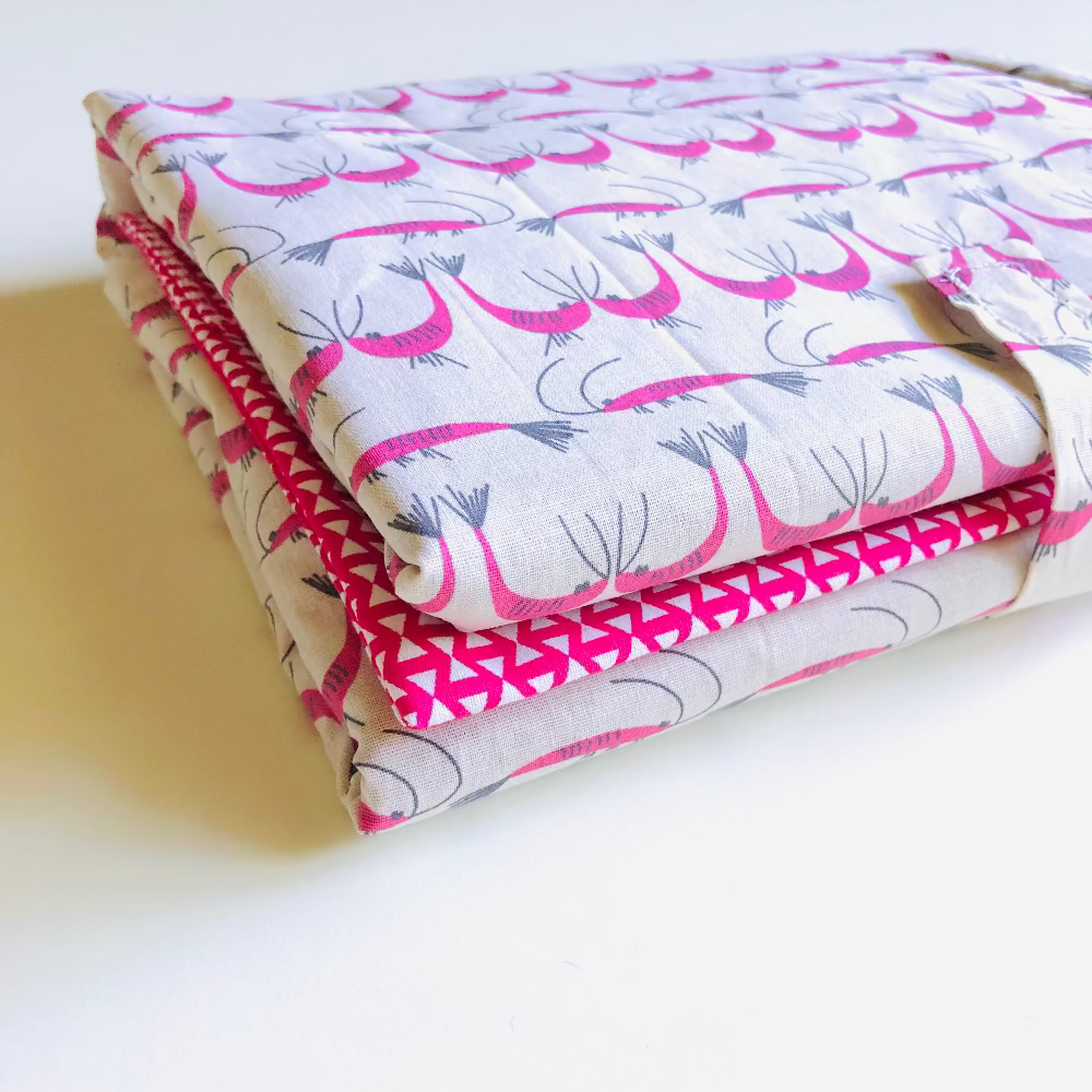 Tapis  langer nomade rose crevettes