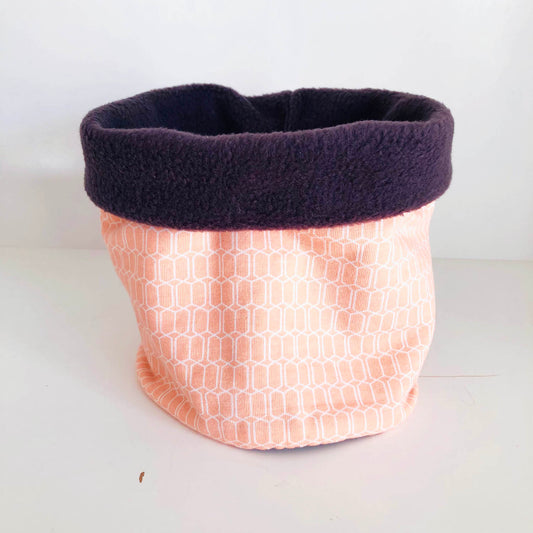 Tour de cou enfant gris rose saumon