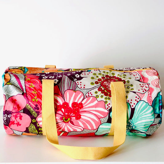 sac polochon fleuri