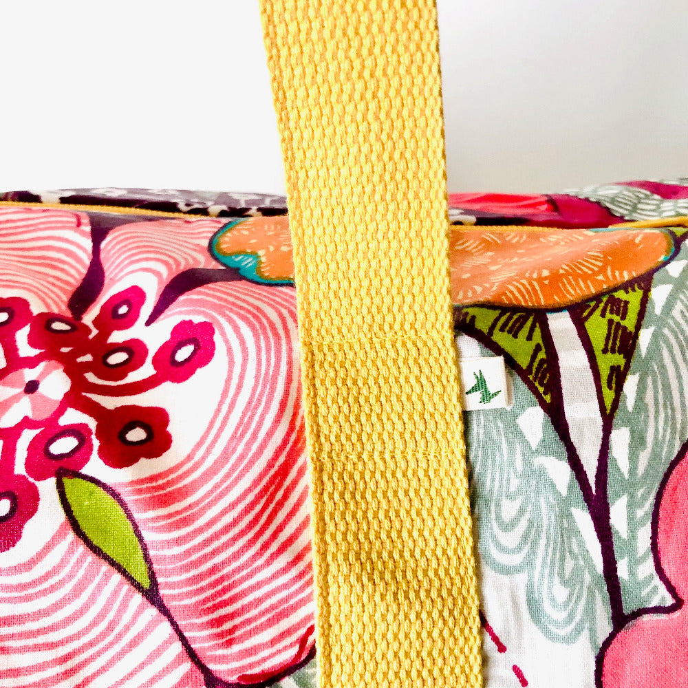 sac polochon fleuri