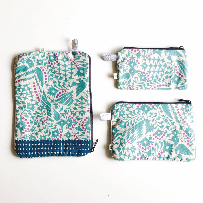 La pochette fleurie oiseau