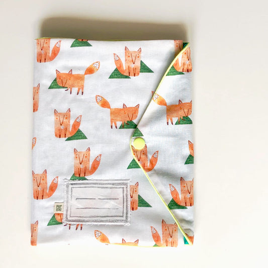 Pochette pour carnet de santé renard