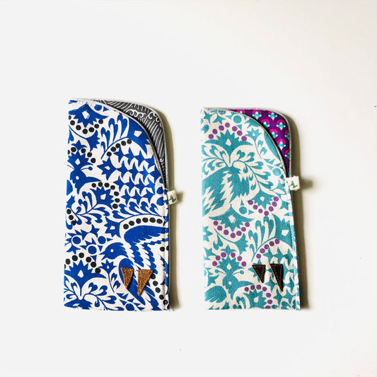 Etui à lunettes fleuri oiseau
