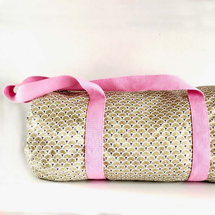 sac polochon rose doré