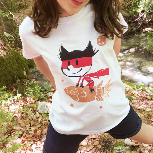 T-shirt blanc Super-Boy