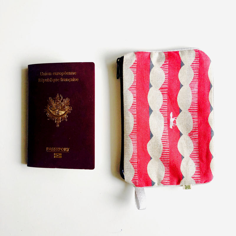 La pochette rose loup argenté / biche