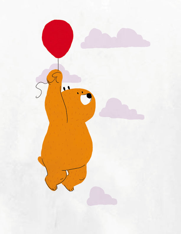 T-shirt blanc Ours au ballon